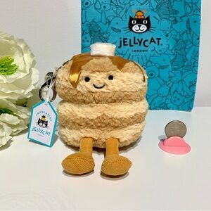 AUTHENTIC‼️Jellycat Fran Pancakes Bag Charm Keychain NYC Exclusive NWT Dust Bag